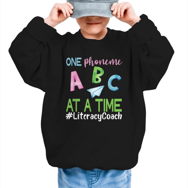 Literacy Coach Phoneme ABC Appreciation Back To School Graphic Kid Sweatshirt
