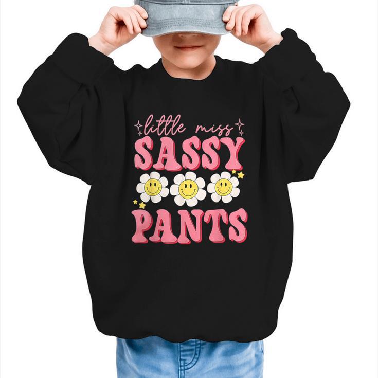 Little Miss Sassy Pants Back To School Girls Graphic Kid Sweatshirt