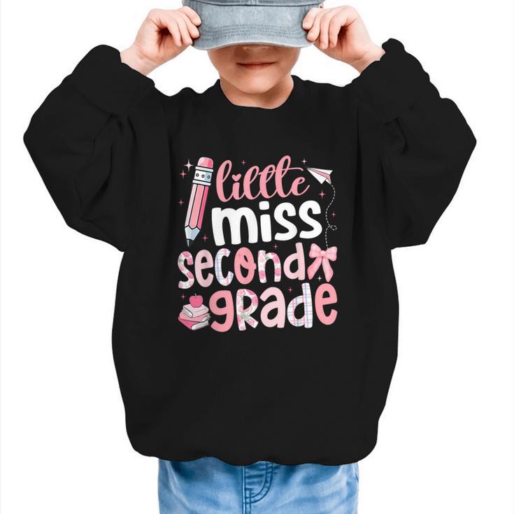 Little Miss Second Grade Back To School 2nd Grader Student Graphic Kid Sweatshirt