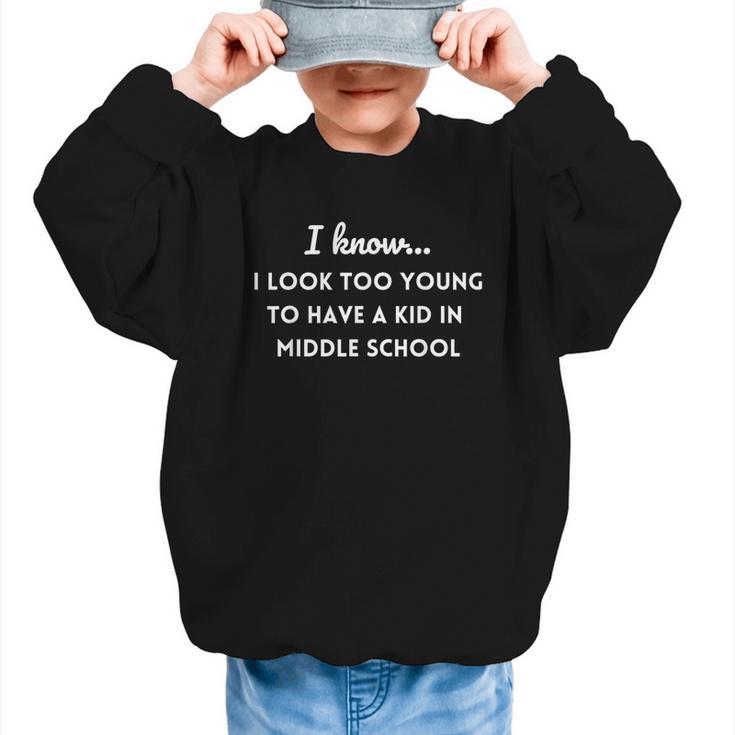 Mom Middle School Mama Mother Back To School Sarcastic Graphic Kid Sweatshirt