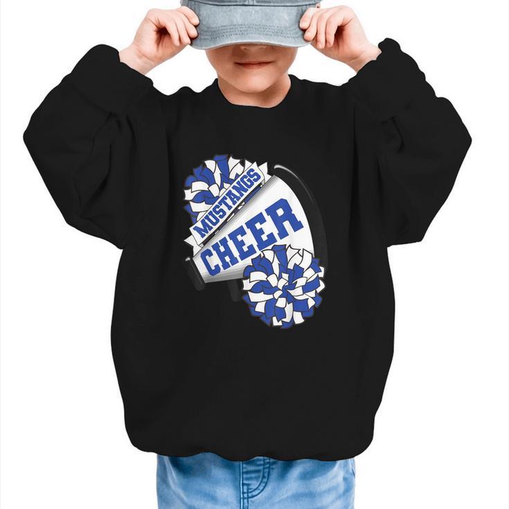 Mustangs Cheer Back To School Cheerleading Spirit B Graphic Kid Sweatshirt