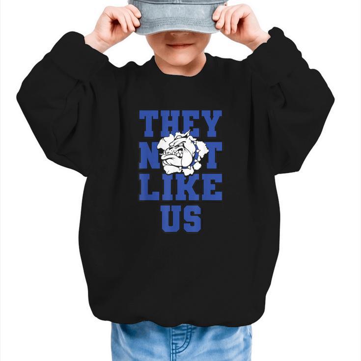 Not Like Bulldog Back To School Spirit B Graphic Kid Sweatshirt