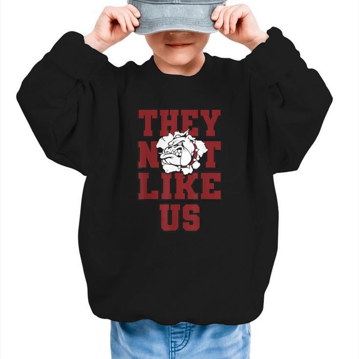 Not Like Bulldog Back To School Spirit M Graphic Kid Sweatshirt