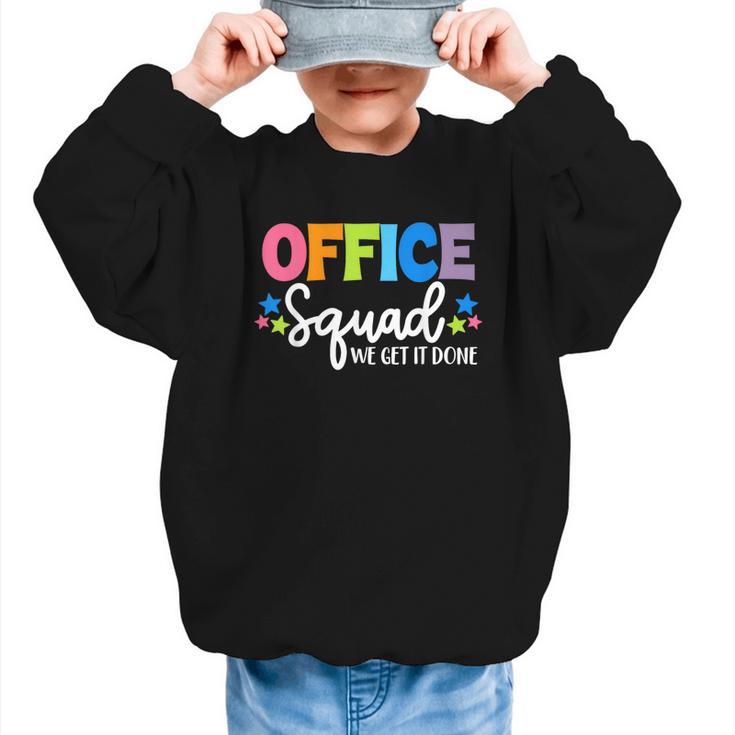 Office Squad We Get It Done Back To School First Day Graphic Kid Sweatshirt