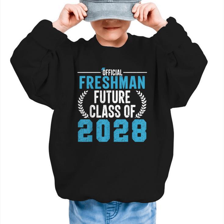 Official Freshman Future Class Of 2028 Back To School Graphic Kid Sweatshirt