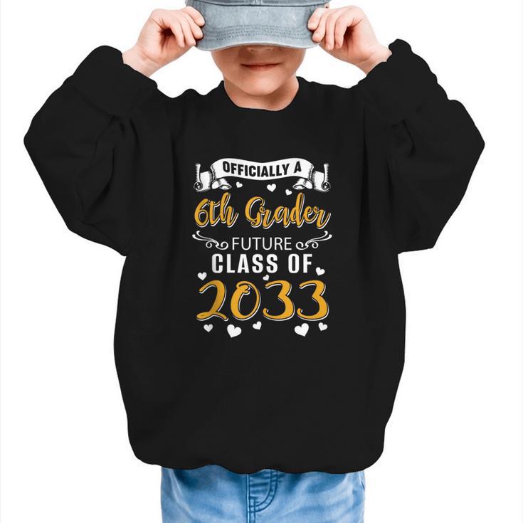 Officially a 6th Grader Future Class Of 2033 Back To School Graphic Kid Sweatshirt