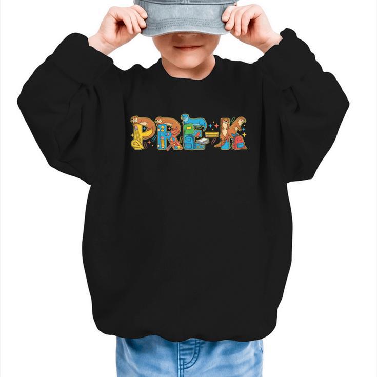 Otter Pre K Back To School Kids Boys Girls Graphic Kid Sweatshirt