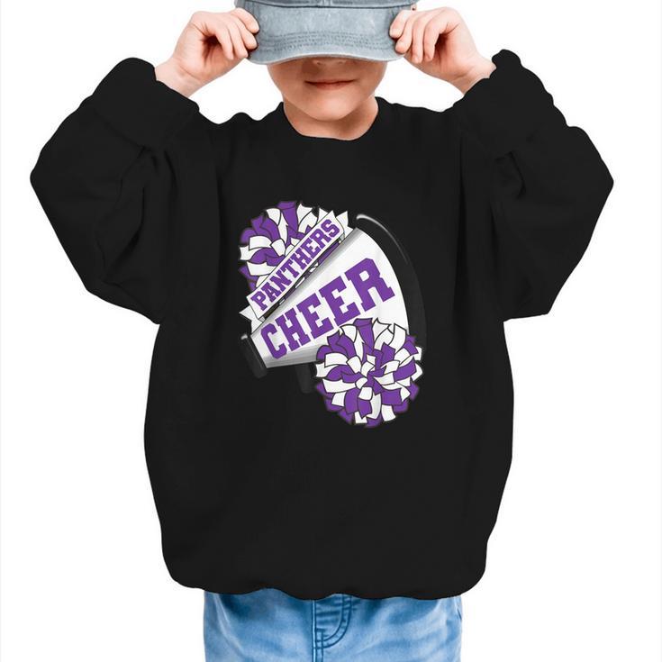 Panthers Cheer Back To School Cheerleading Spirit P Graphic Kid Sweatshirt