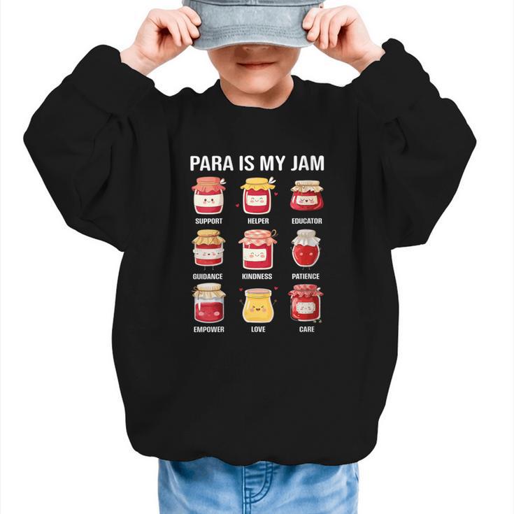 Parateaching Para Is My Jam Back To School For Paraeducator Graphic Kid Sweatshirt