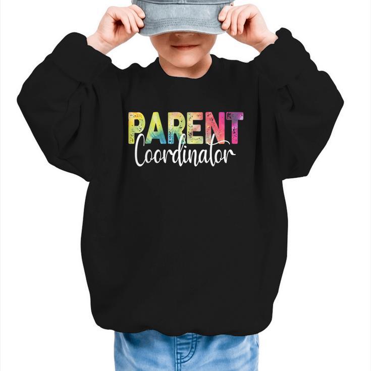Parent Coordinator Tie Dye Back To School Appreciation Graphic Kid Sweatshirt