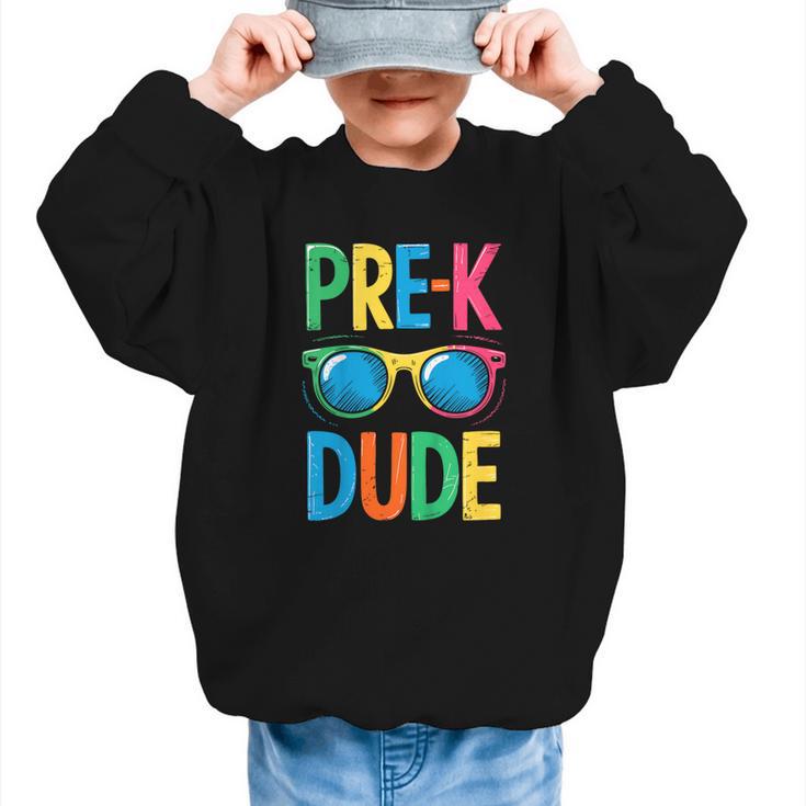 Pre-K Dude Shirt Back To School First Day Of Preschool Boy Graphic Kid Sweatshirt