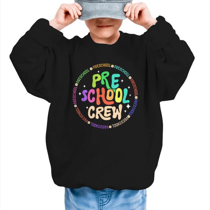 Preschool Crew Team Back To School First Day Of School Graphic Kid Sweatshirt