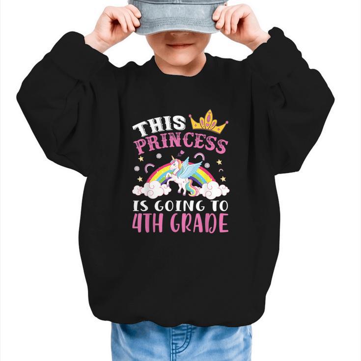Princess Going To 4th Grade Tee For Girls Back To School Graphic Kid Sweatshirt