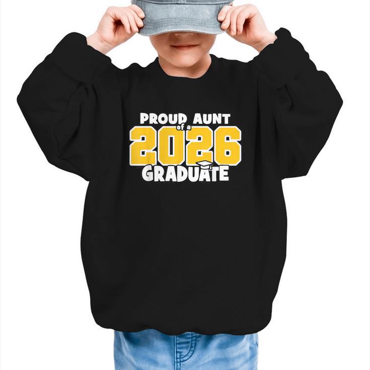Proud Aunt Of 2026 Graduate Matching Back To School GY Graphic Kid Sweatshirt