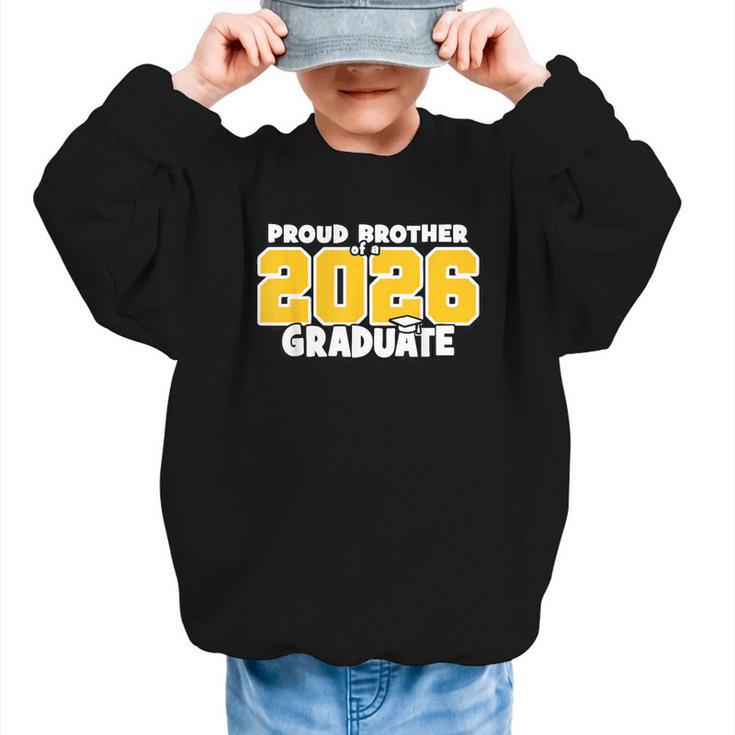 Proud Brother Of 2026 Graduate Matching Back To School GY Graphic Kid Sweatshirt