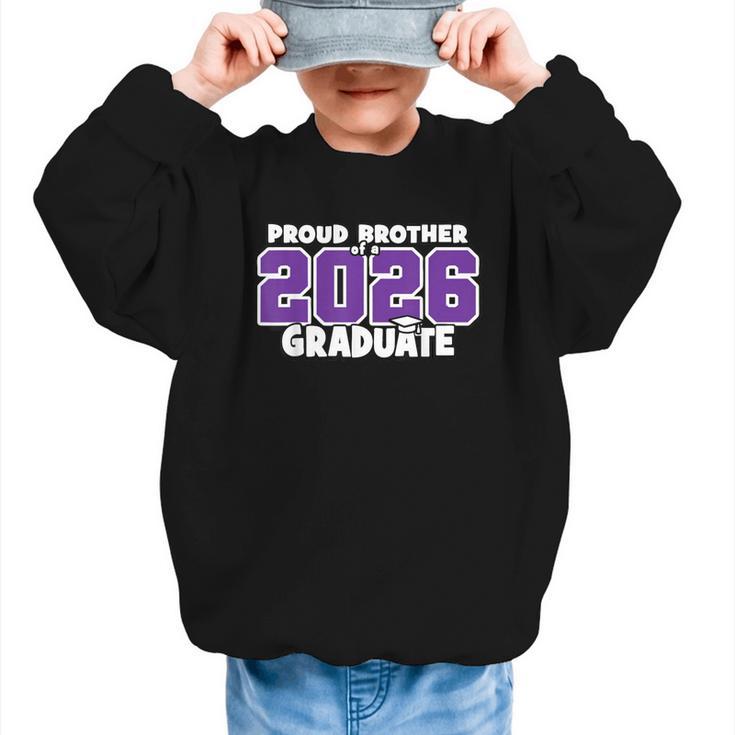 Proud Brother Of 2026 Graduate Matching Back To School P Graphic Kid Sweatshirt