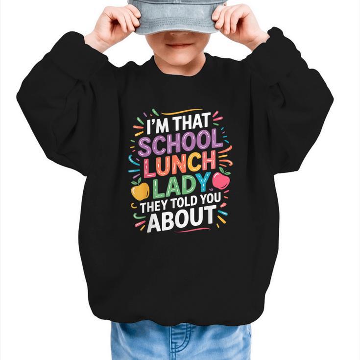 Proud Cafeteria Noun Definition Lunch Lady Back To School Graphic Kid Sweatshirt