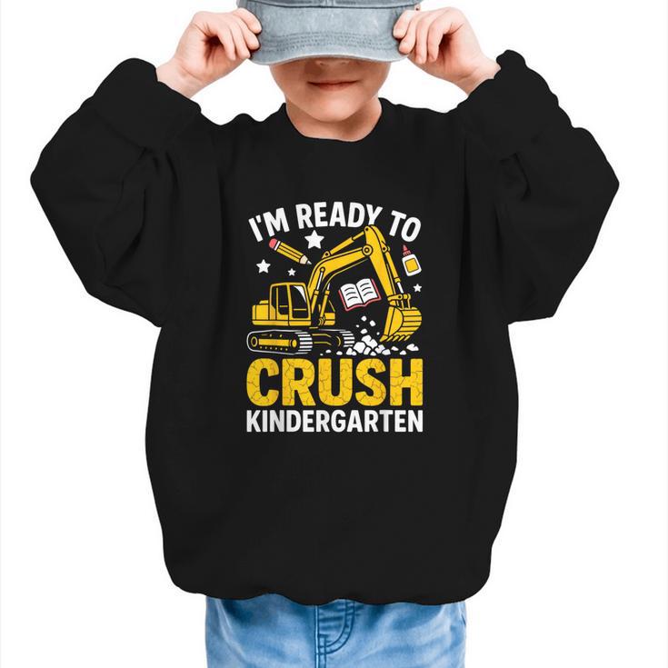 Im Ready To Crush Kindergarten Boys Back To School Graphic Kid Sweatshirt