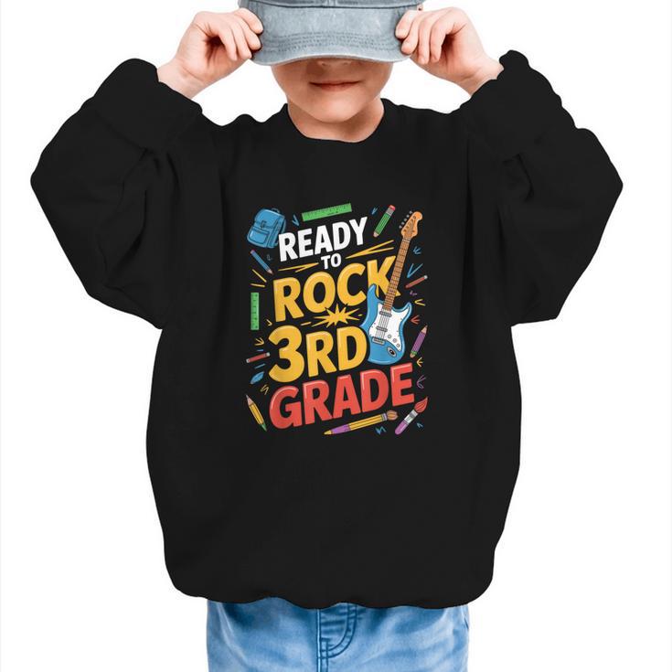 Ready To Rock 3rd Grade Music Back To School Graphic Kid Sweatshirt