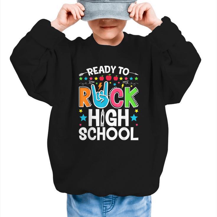 Ready To Rock High School First Day Back To School Graphic Kid Sweatshirt