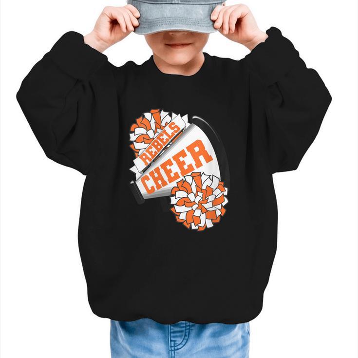 Rebels Cheer Back To School Cheerleading Spirit O Graphic Kid Sweatshirt