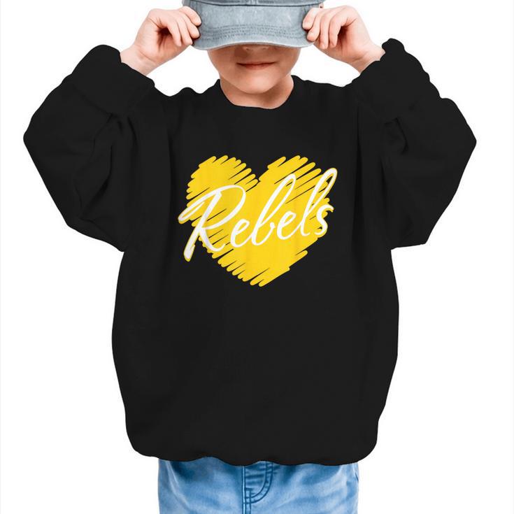 Rebels Heart Back To School Spirit GY Graphic Kid Sweatshirt