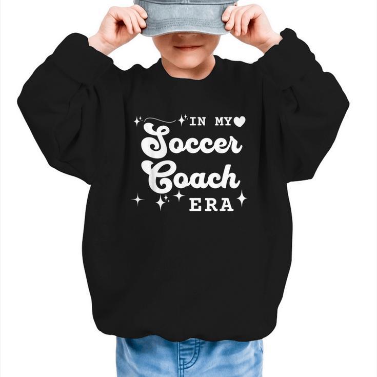 Retro In My Soccer Coach Era Back To School Graphic Kid Sweatshirt