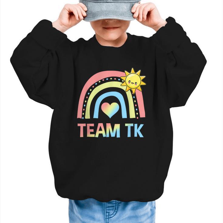 Retro Team TK Back To School Transitional Kindergarten Graphic Kid Sweatshirt