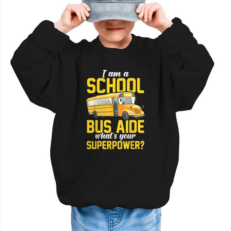 School Bus Aide Back To School Transport Bus Aide Graphic Kid Sweatshirt