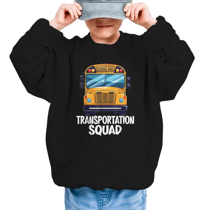 School Bus Driver Back To School Transportation Squad Graphic Kid Sweatshirt