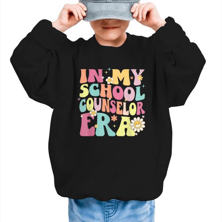 In My School Counselor Era Retro Back To School Counseling Graphic Kid Sweatshirt