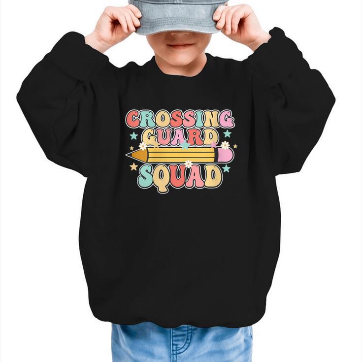 School Crossing Guard Retro Back To School Cool Appreciation Graphic Kid Sweatshirt