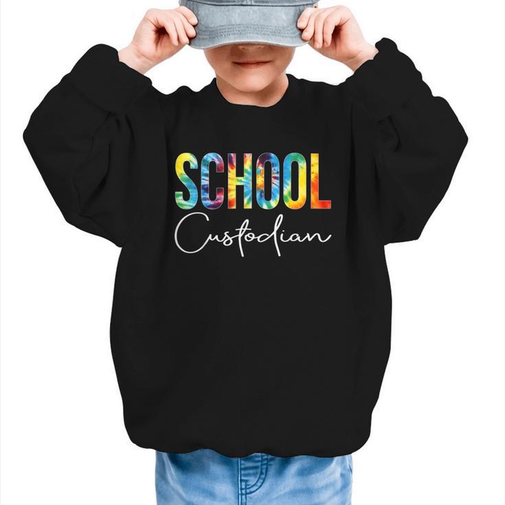 School Custodian Tie Dye Back To School For Women For Work Graphic Kid Sweatshirt