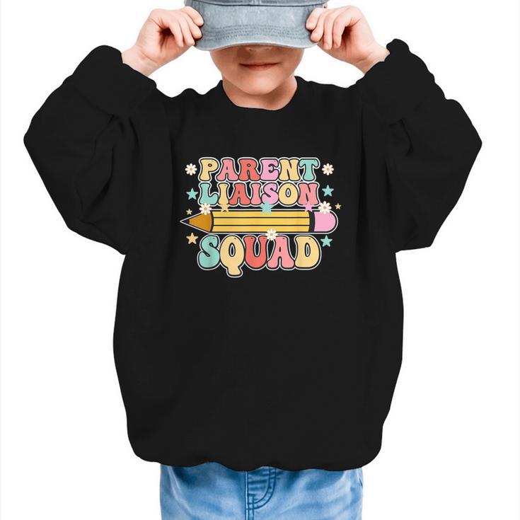 School Parent Liaison Squad Retro Back To School Graphic Kid Sweatshirt