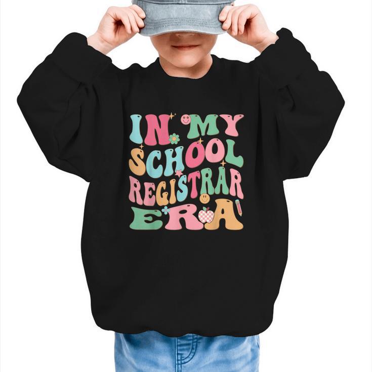 In My School Registrar Era Retro Back To School Graphic Kid Sweatshirt