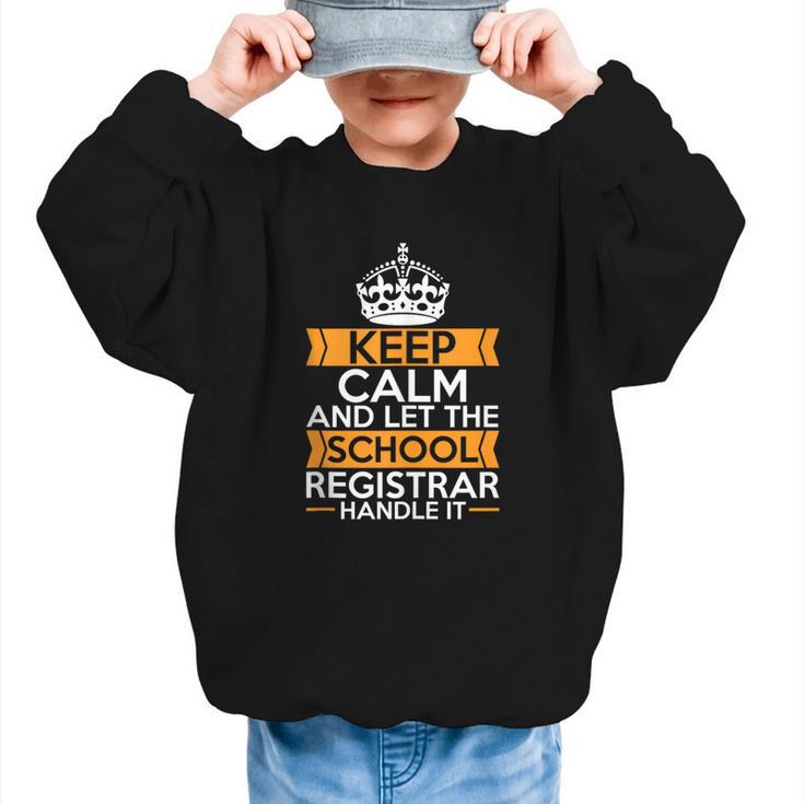 School Registry Student Enrollment Back To School Registrar Graphic Kid Sweatshirt