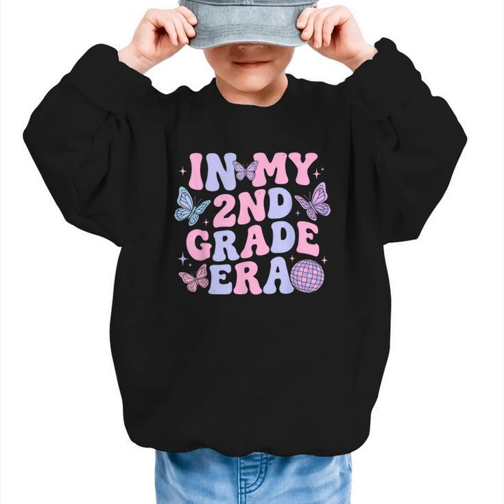 In My Second 2nd Grade Era Groovy Back To School Students Graphic Kid Sweatshirt