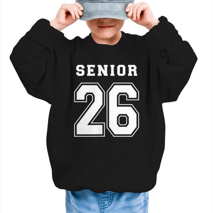 Senior 26 Class Of 2026 Front Back Grad Back To School Graphic Kid Sweatshirt