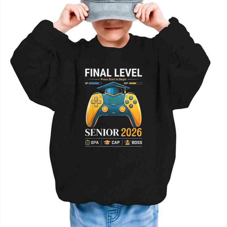 Senior Class Of 2026 Back To School Gamer Boys Senior 2026 Graphic Kid Sweatshirt