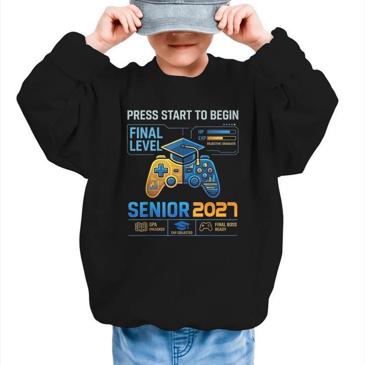 Senior Class Of 2027 Back To School Gamer Boys Senior 2027 Graphic Kid Sweatshirt