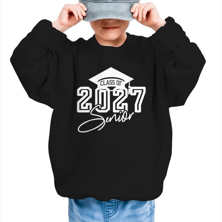 Senior Class Of 2027 Back To School Graduate Senior Year 27 Graphic Kid Sweatshirt