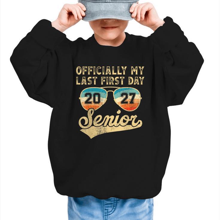Senior Class Of 2027 Back To School Last First Day Of School Graphic Kid Sweatshirt