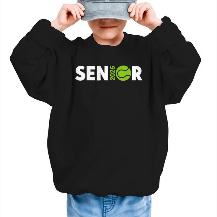Senior Tennis 2026 Class Of 2026 Graduate Back To School Fun Graphic Kid Sweatshirt