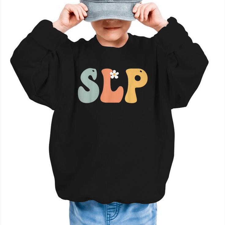 SLP Groovy Women Appreciation Day Hello Back To School Graphic Kid Sweatshirt