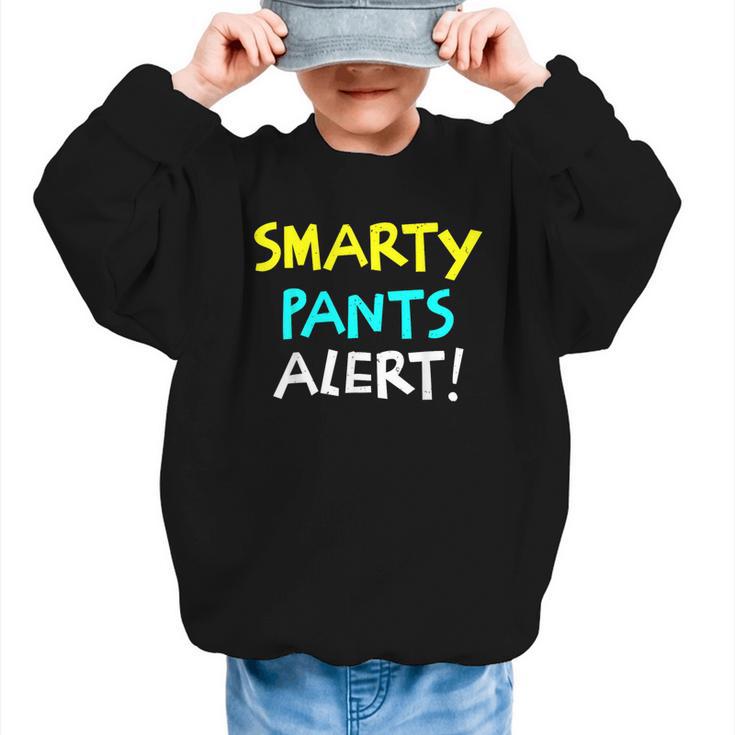 Smarty Pants Alert Nerd & Kids Back To School Graphic Kid Sweatshirt