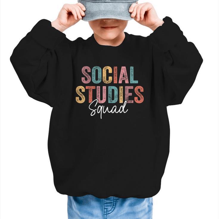 Social Studies Squad Back To School Appreciation Graphic Kid Sweatshirt