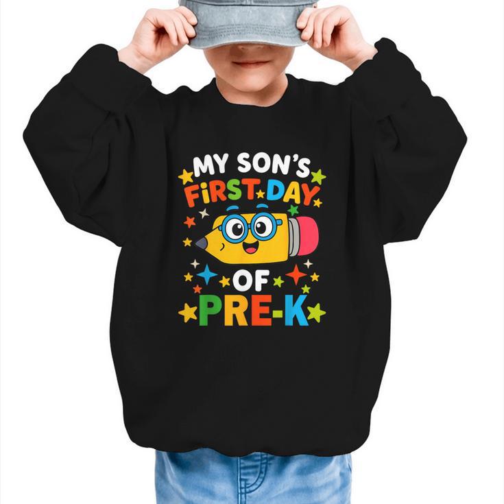 My Son's First Day Of Pre-K Back To School Kids Graphic Kid Sweatshirt