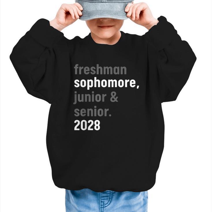 Sophomore Class Of 2028 Shirt Back To School High School Tee Graphic Kid Sweatshirt
