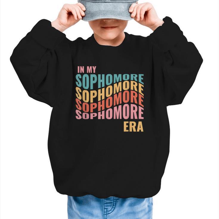 In My Sophomore Era High School 10th Grade Back To School Graphic Kid Sweatshirt