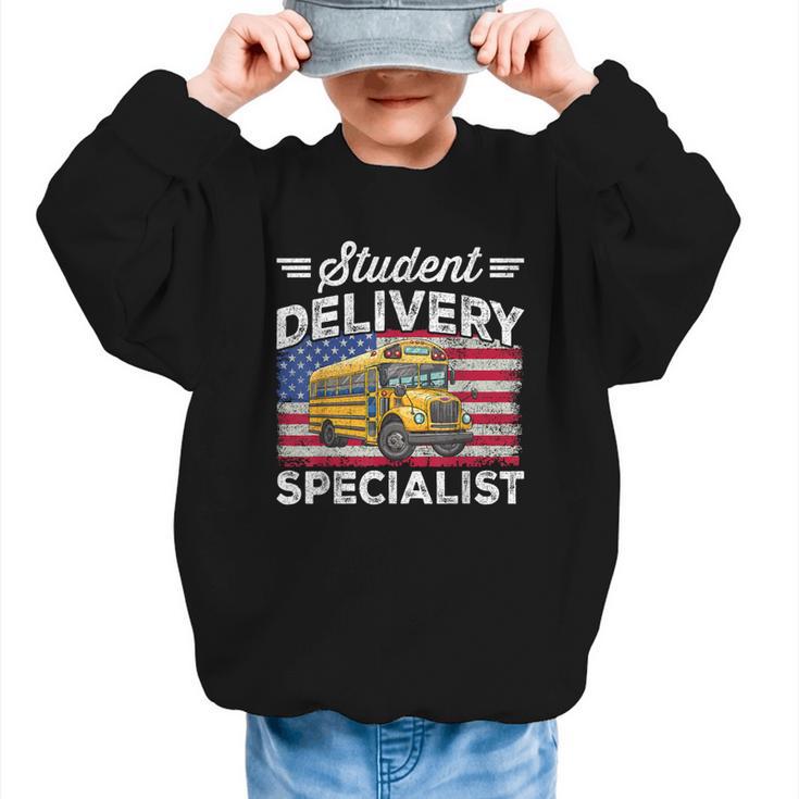 Students Delivery Specialist Back To School Bus Driver Graphic Kid Sweatshirt